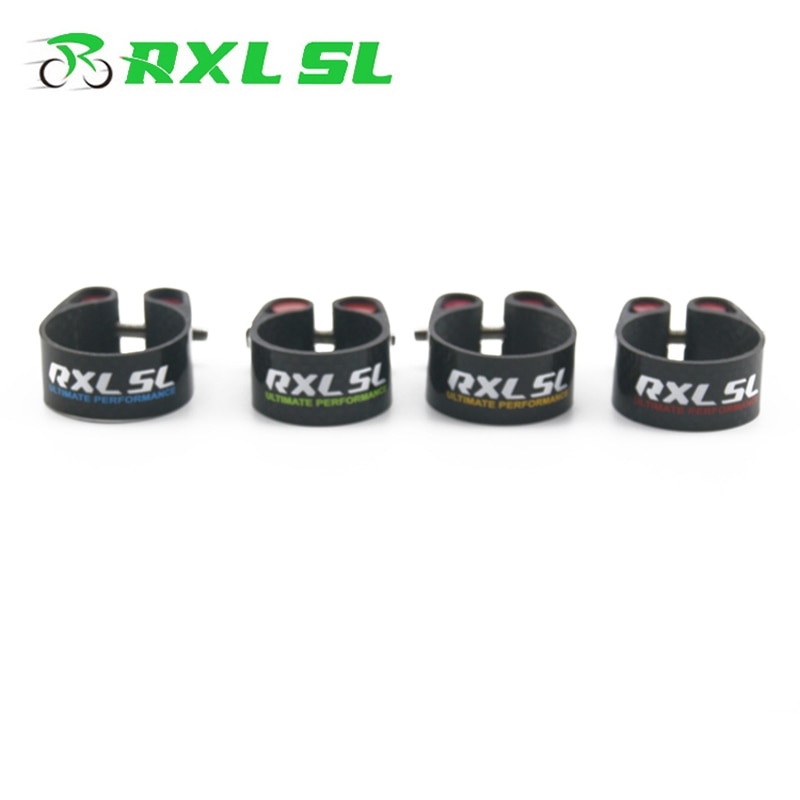 RXL SL Fiets Zadelklem Mountainbikes Carbon Zadelpen Klemmen 31.8/34.9mm Road Rood/Geel/Blauw/groen Mtb Zadelpenklem