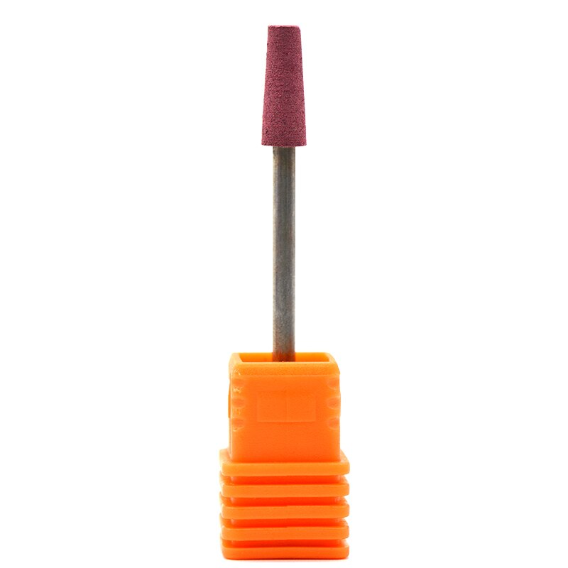 Broca de silicona para uñas, pulidora de goma, removedor de manicura, cortador eléctrico, Lima pulidora de rejilla, herramientas para uñas, 1 ud.: pink