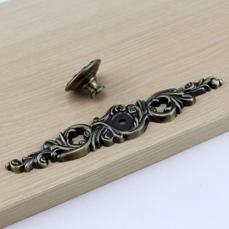 Rustique Vintage Antique Bronze bouton Backplate tiroir tiroir tirer poignée armoire poignée cuisine porte boutons matériel décoratif