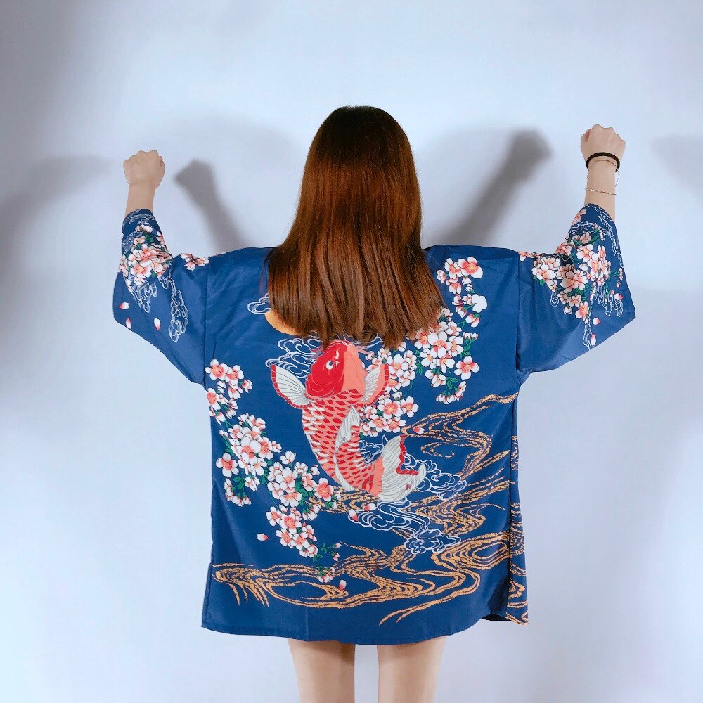 Women kimono yukata vintage stage performance costume traditional robe ladies japanese kimono Cardigan sun protection clothing