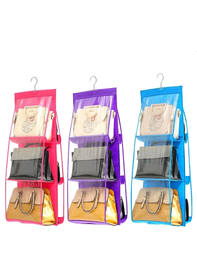Handtaschen-Organizer zum Aufhängen, Geldbörsen-Organizer für Schrank-Organizer, Taschenaufbewahrung, Kleiderbügel, Oxford-Stoff, Schranktaschen-Organizer