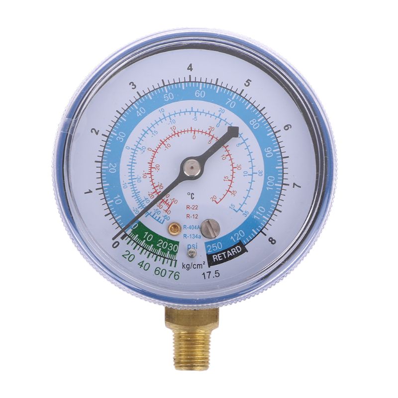 Air Conditioner R410A R134A R22 Refrigerant Low Pressure Gauge PSI KPA Blue