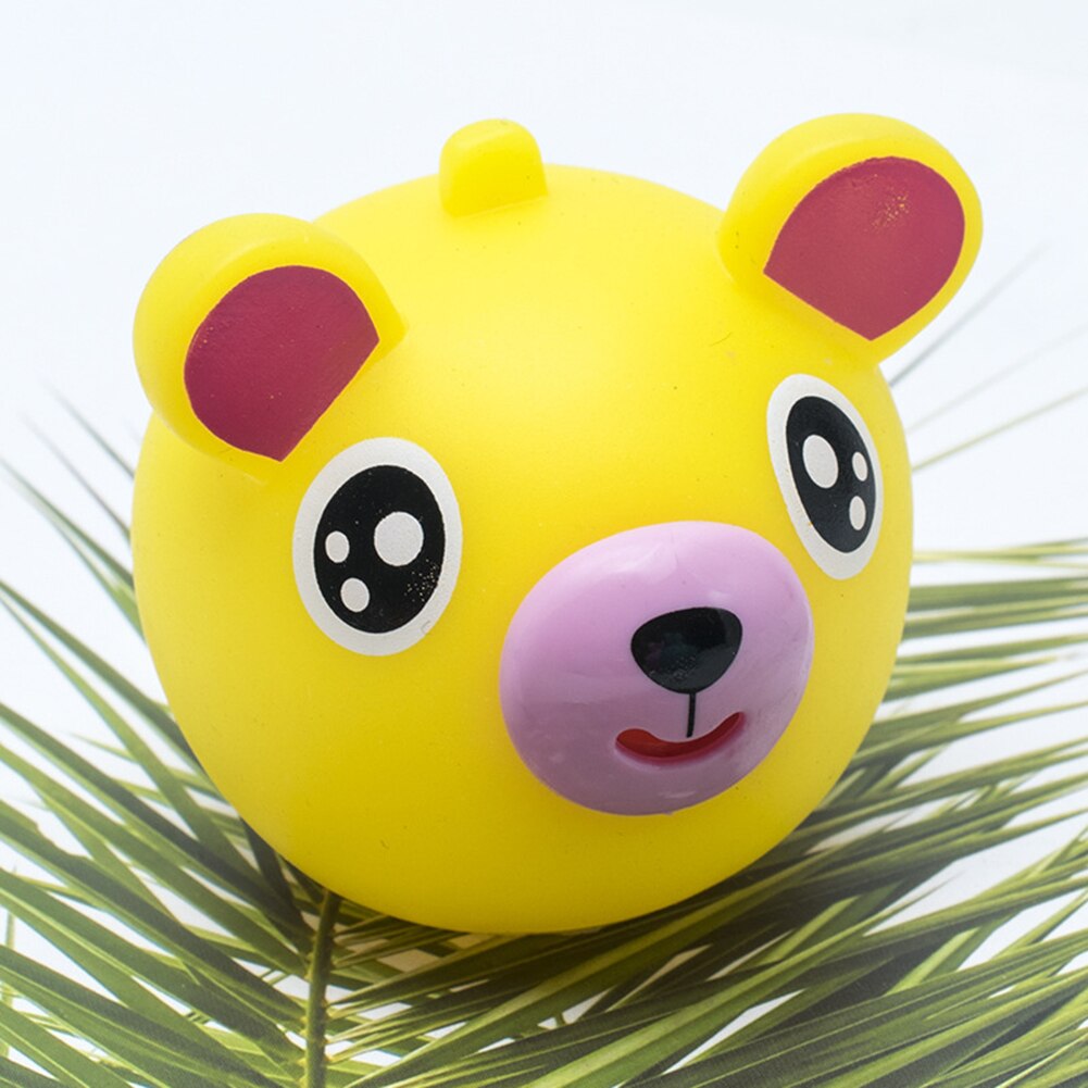 Jouet pour enfant et adulte, anti-Stress, balle molle, Jabber, Animal parlant, amusant: S Yellow Bear