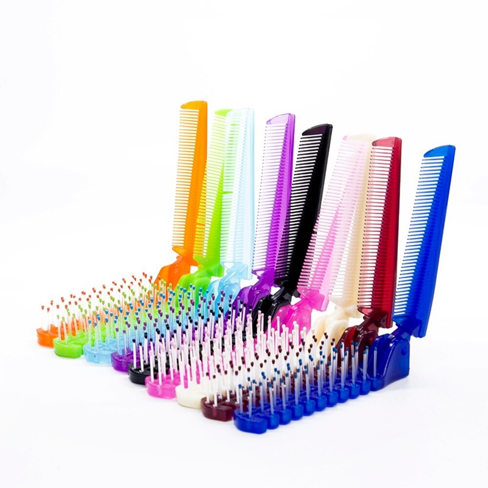 Peines antiestáticos plegables para el cabello, peine de viaje portátil para desenredar el pelo, cepillo para el pelo, cepillos para el pelo, peine de masaje, herramientas de estilismo para el cabello, 1 ud.