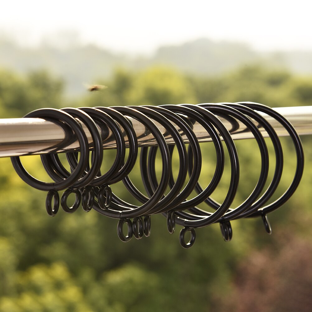 Zwart Metalen Gordijn Ringen Opknoping Ringen Voor Gordijnen En Staven 4 Maten En 10Pcs