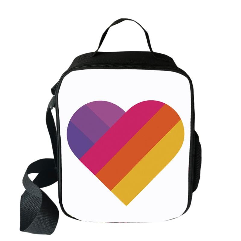 Likee Video App Cooler Lunch Bag Cartoon Girls Portable Thermal Food Picnic Bags for School Kids Boys Lunch Box Tote: 002