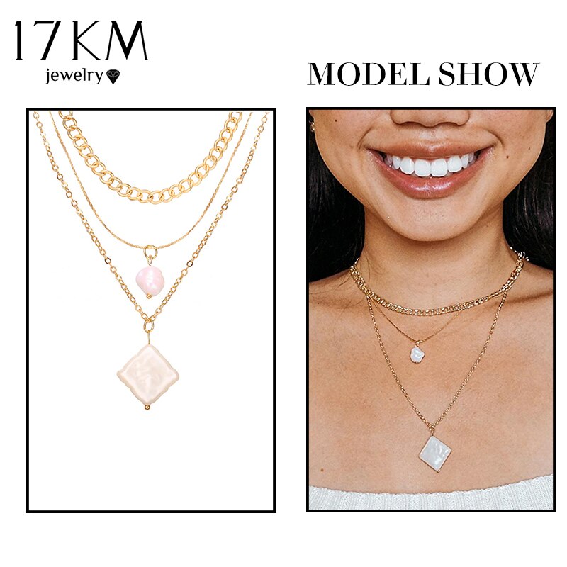 Vintage Multi Layer Lock Necklaces Chain For Women Gold Heart Key Pendants Necklace Party Jewelry: CS5214