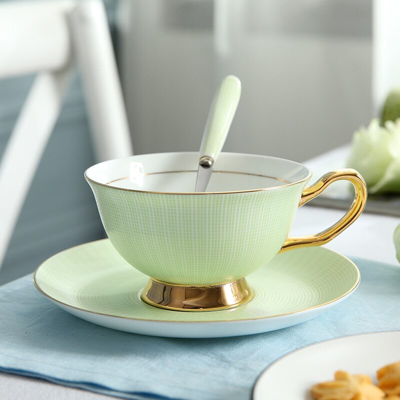 Benporslin porslin kopp och fat keramik enkel teservis moderna kaffekoppar tazas para café köksutrustning  yc50: Stil 8