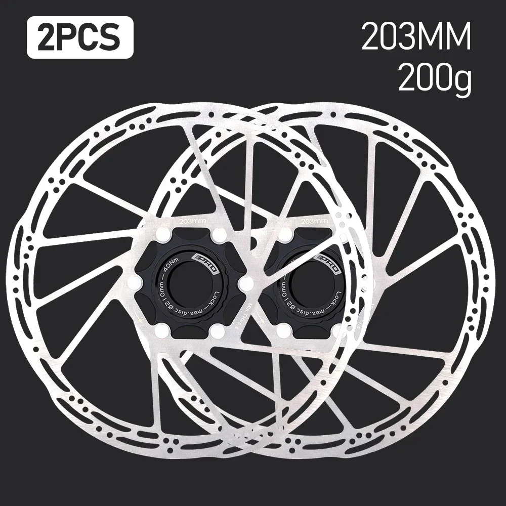 IIIPRO Centerlock Rotor vtt vélo de route Dissipation thermique disque de refroidissement serrure centrale 140/160/180/ 203mm frein à disque Rotor verrouillage central: Rouge