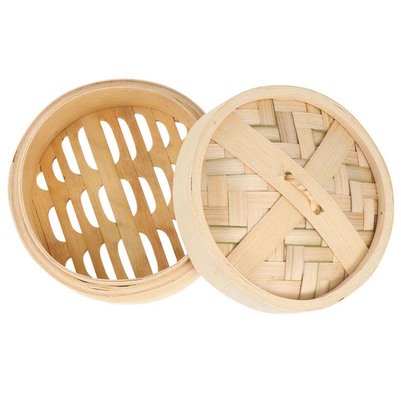 1 Set Bamboo Steaming Rack Food Steaming Basket Bamboo Food Steamer Flour Buns Dumplings Steaming Rack