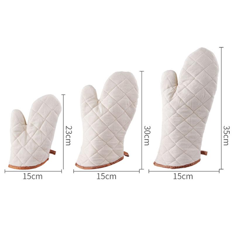 2 piezas de tela de algodón blanco guantes resistentes al calor cocina horno manopla utensilios de cocina para restaurante casero