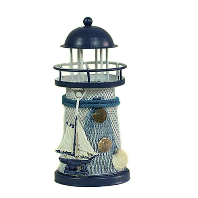 Laterne Kerzenhalter Jahrgang Mittelmeer-Stil Eisen Turm Kerzenhalter Leuchtturm Kerzenhalter Heimat Hochzeit Dekor: A2 Boot