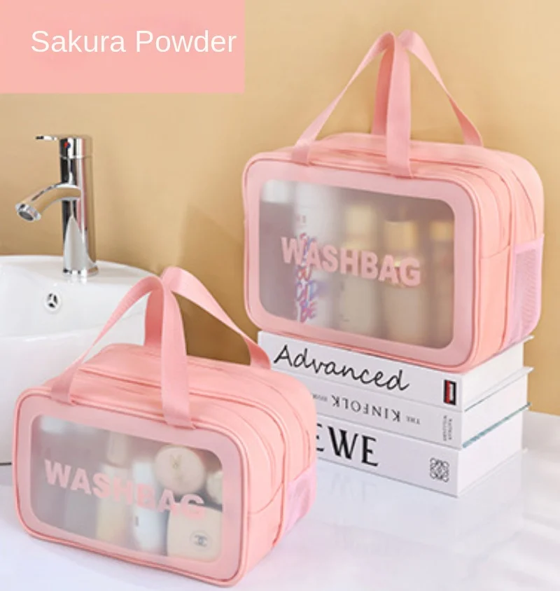 Thick Dry-Wet Separation Partition Toiletry Bag Portable Double-Layer Cosmetic Storage Bag for Travel, Beach, Pool Bathing: army green