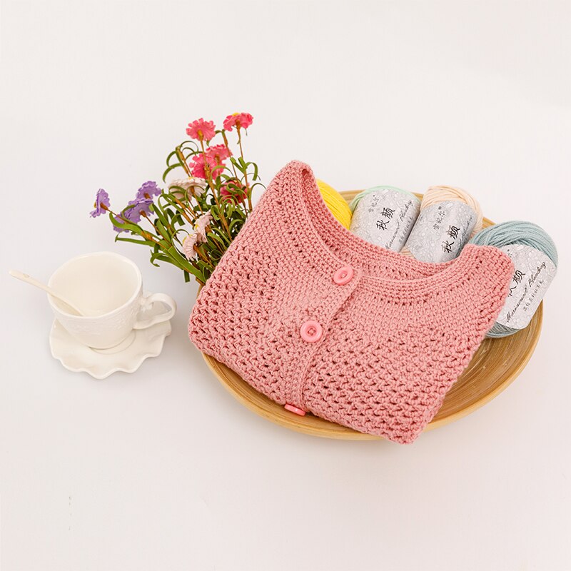 QZLKNIT 50g/bal 50% Merino gemengd garen Herfst/winter Zacht Medium grof wol garen DIY Hand gebreide haak Baby kleding garen