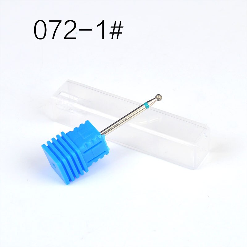 YWK 2 uds 3/32 "fresa de diamante para limpieza de cutículas, lima de uñas, fresa esférica rotativa, cortador para manicura, herramienta de broca para pedicura
