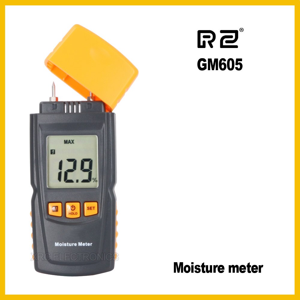 RZ EMT01 Portable Wood Moisture Meter Hygrometer Timber Tree Density Digital Electrical Tester Measuring tool GM605