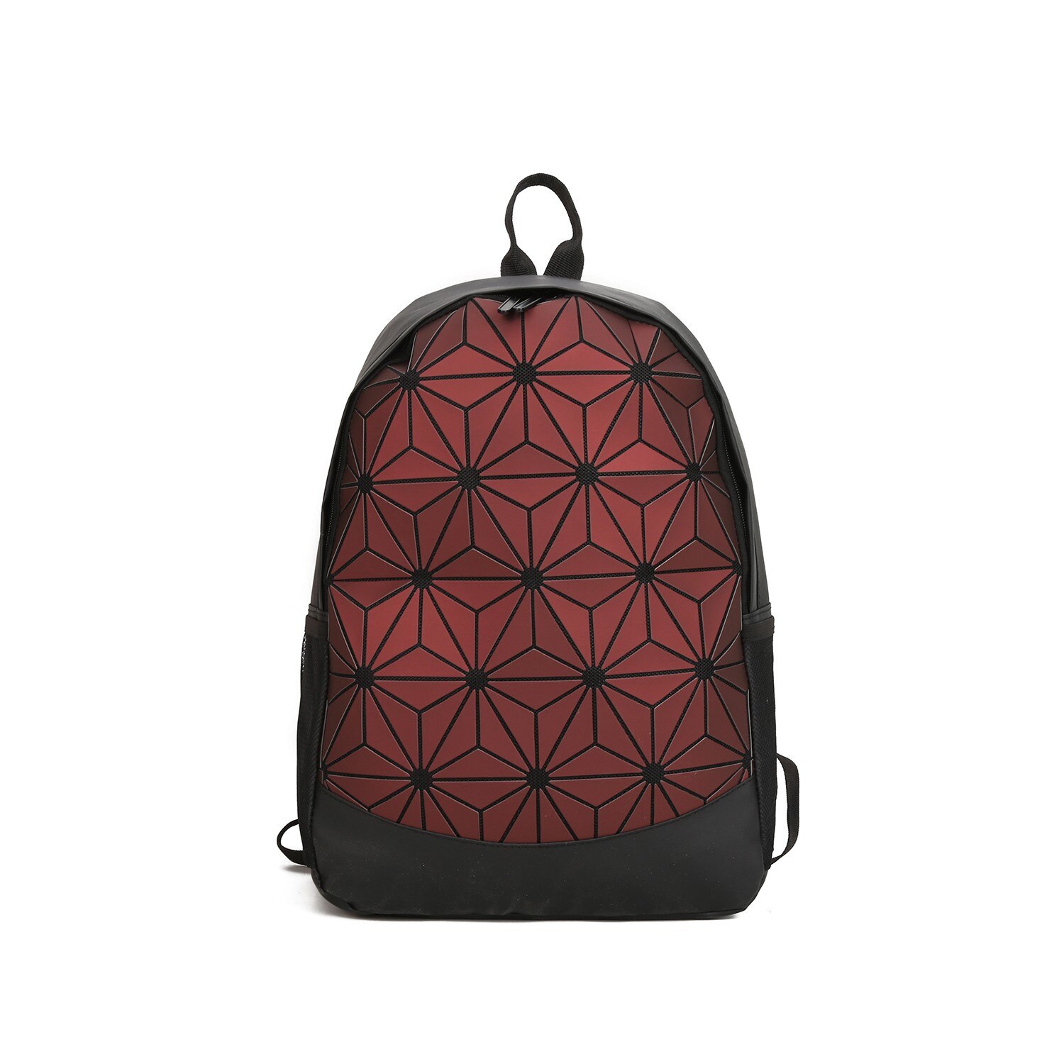 Oxford Cloth Package Geometry Diamond Solid Color Sports Bag Dazzling Backpack No Mark Mini Backpacks for Women: Rood