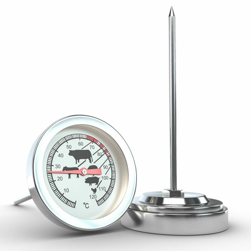 Rvs Instant Lezen Probe Thermometer Bbq Voedsel Koken Vlees Melk Gauge
