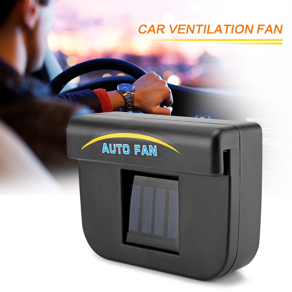 Bil auto ventilator luft sort solenergi udluftning sort kølig køler ventilationssystem rense luft radiator bilvindue kølevifte