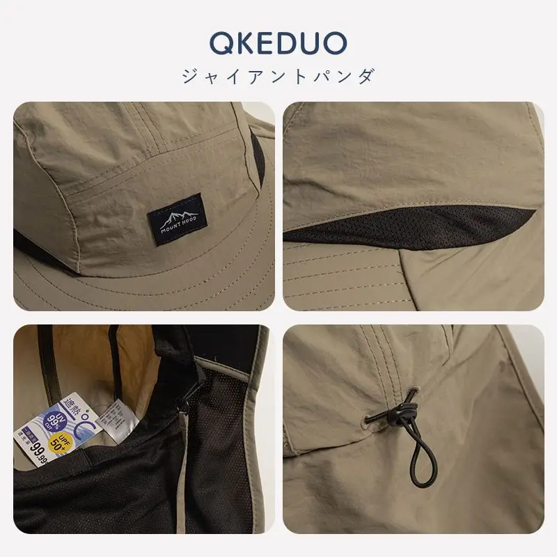 Zomer Brede Grote Rand Heren Vissershoed Waterdichte UV-bescherming Zonnehoed Wandelen Vissen Klimmen Oversized Safari Emmer Hoeden