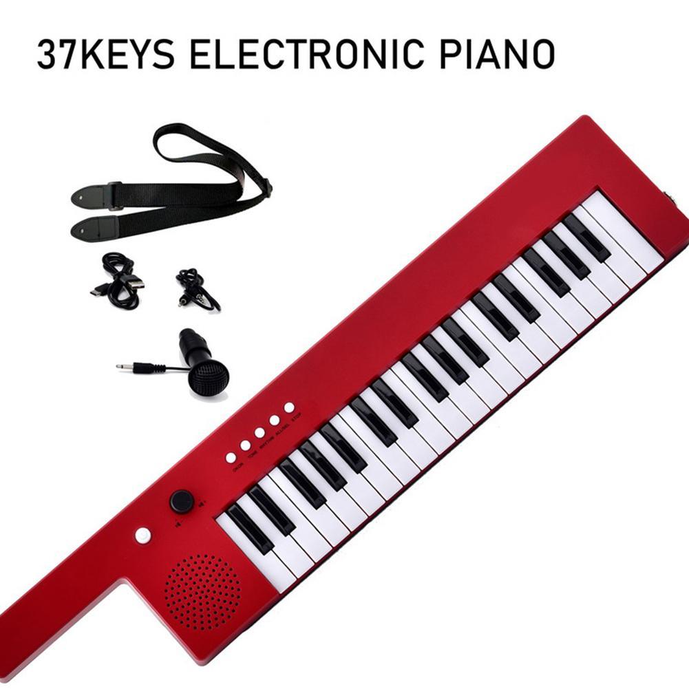 37 klawiatura z klawiszami fortepianowe przenośne elektroniczne organki dla dzieci z paskiem stereofoniczny instrument muzyczny akumulator robić profesjonalnego uczenia się
