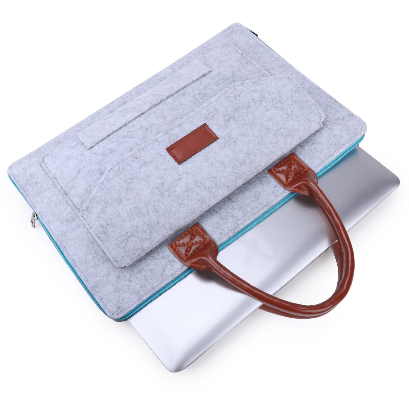 11.6/13.3/15.6 ''housse pour ordinateur portable poignée feutre ultra-léger ordinateur portable tablette IPAD étui avant-poche pochette sac porte-documents pour Macbook