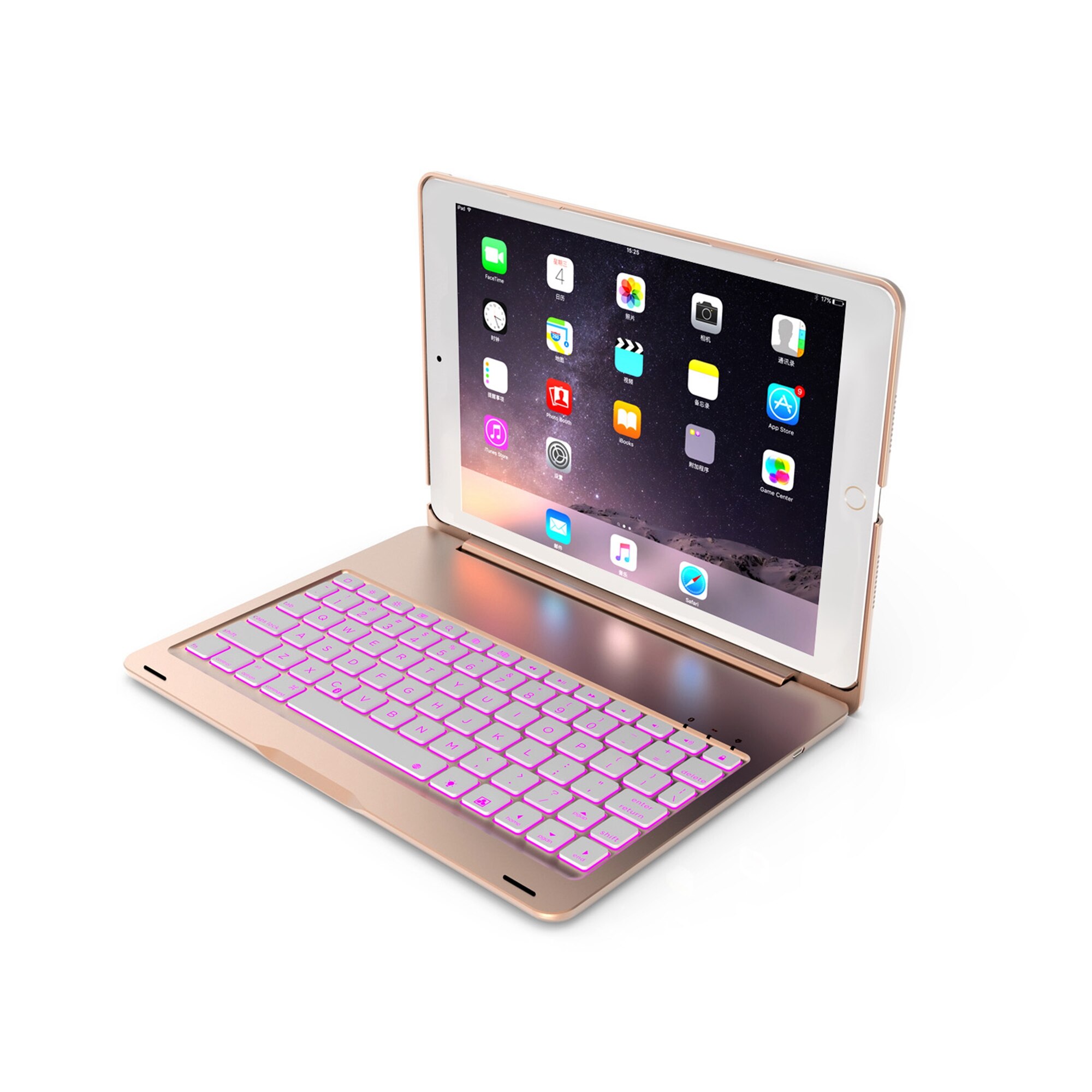 Draadloze Bluetooth Toetsenbord Cover Voor Ipad Air3 Pro10.5 Ipad 10.5 Inch Aluminium Light-Emitting 10.5 &#39;&#39;Bluetooth Toetsenbord case: Gold