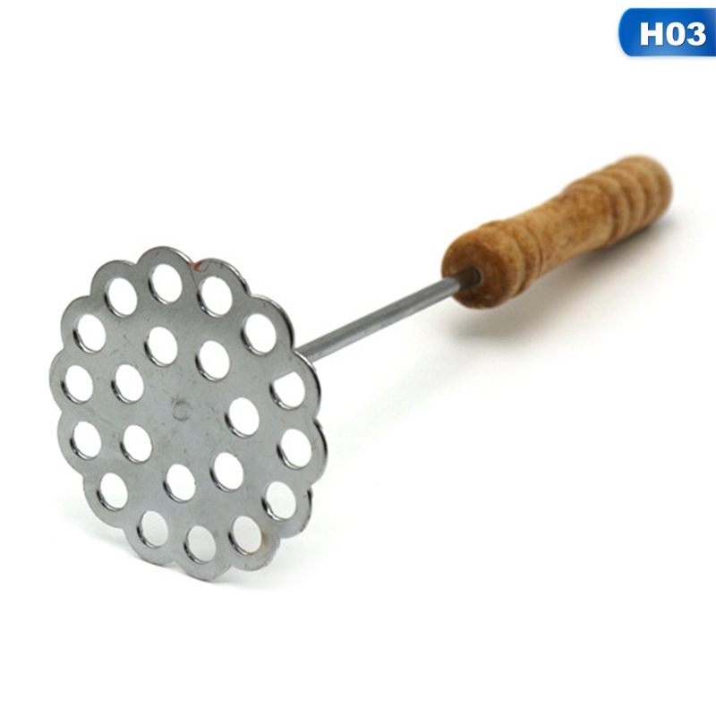 Manual Potato Masher Squeezer Potatoes Mud Pressure Potato Masher Vegetable Fruit Puree Maker for Home Restaurant Kitchen Tools: 03