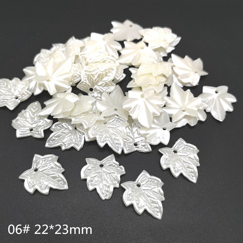 20pcs Jewelry Accessories Acrylic Beads Ivory Pearl Beads Loose Hole Beads Jewelry Accessories Beads Jewelry Making DIY: 06