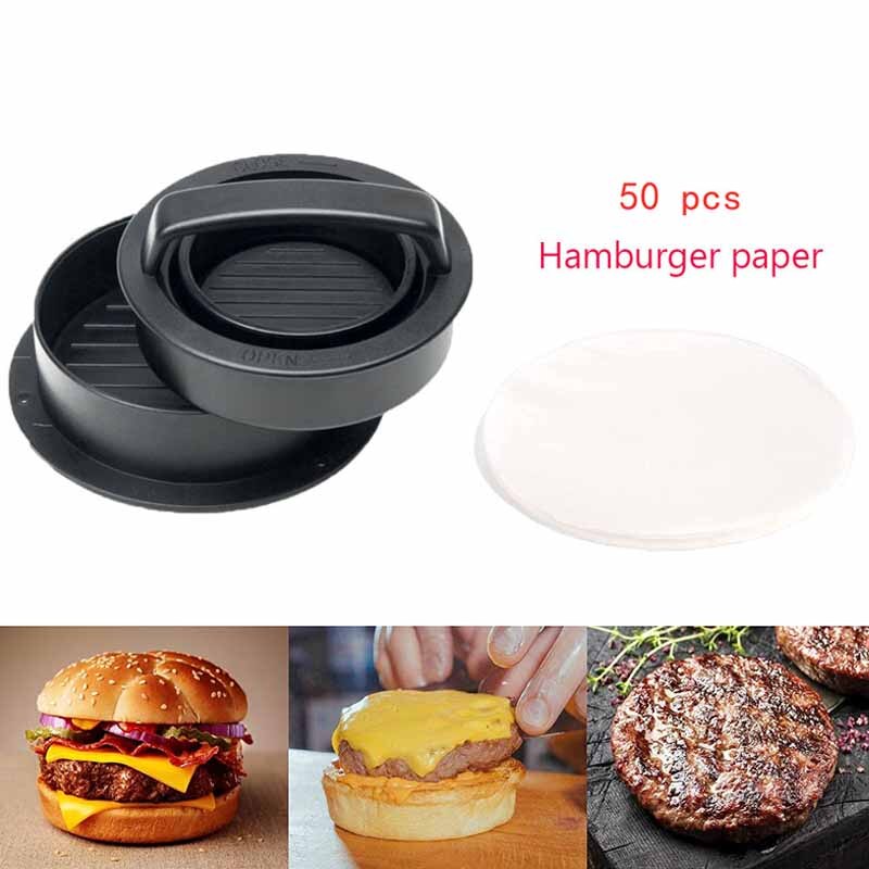 Hamburger Meat Press Maker Round Shape Non-Stick Chef Cutlets Hamburger Meat Beef Grill Pie Press Mould Maker Kitchen Supplies