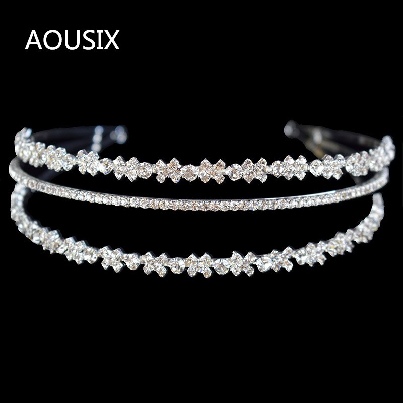 Luksusowa lśniąca ślubna kryształowa Tiara dla księżniczki na konkurs piękności Prom Rhinestone z pałąkiem na głowę cyrkon pasmo włosów akcesoria do włosów