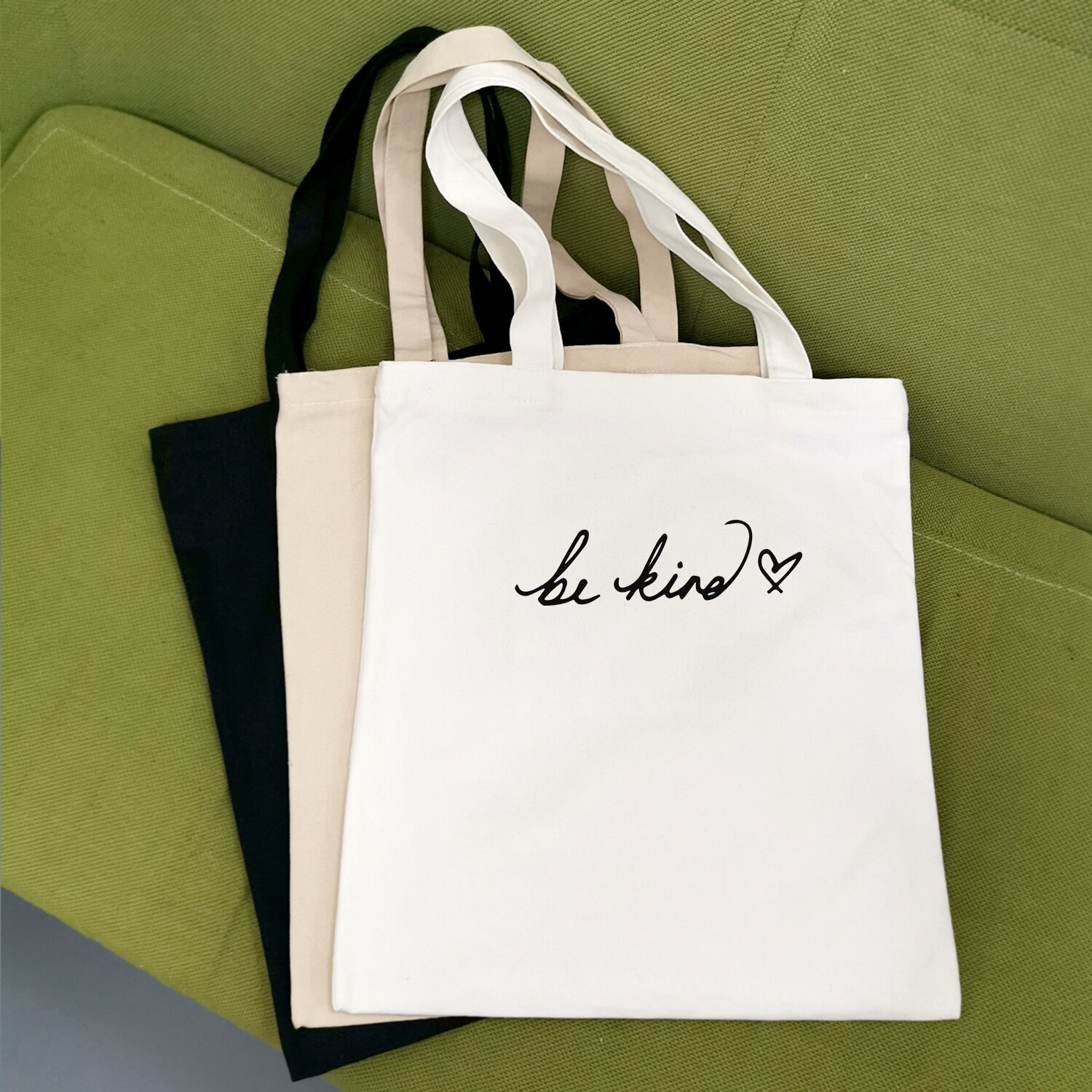 Tote Bags for Women Canvas Reusable Shopping Bags Korean Large Capacity Shopper Handbag for Girls Foldable Shoulder Bags: C4-126WHITE