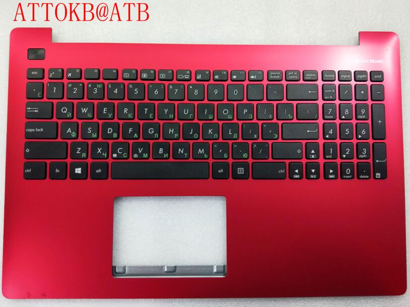 Russian Laptop Keyboard for ASUS X503 X503M F503 X553 X553M X553MA K553M K553MA F553M F553MA topcase keyboard with cover With C: Red