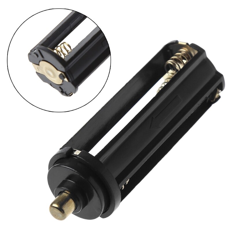 OOTDTY Cilindrische Type Plastic Batterijhouder Voor 3x AAA 18650 Batterij Converter