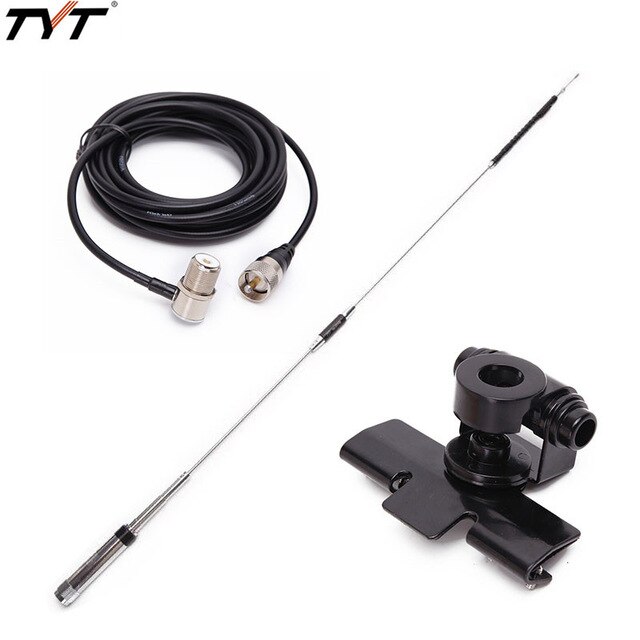 100% authentique authentique TYT Original à Gain élevé quadri-bande 29/50/144/430Mhz antenne TYT LOGO pour TYT voiture Radio Mobile TH-9800 Plus: add bracket  1
