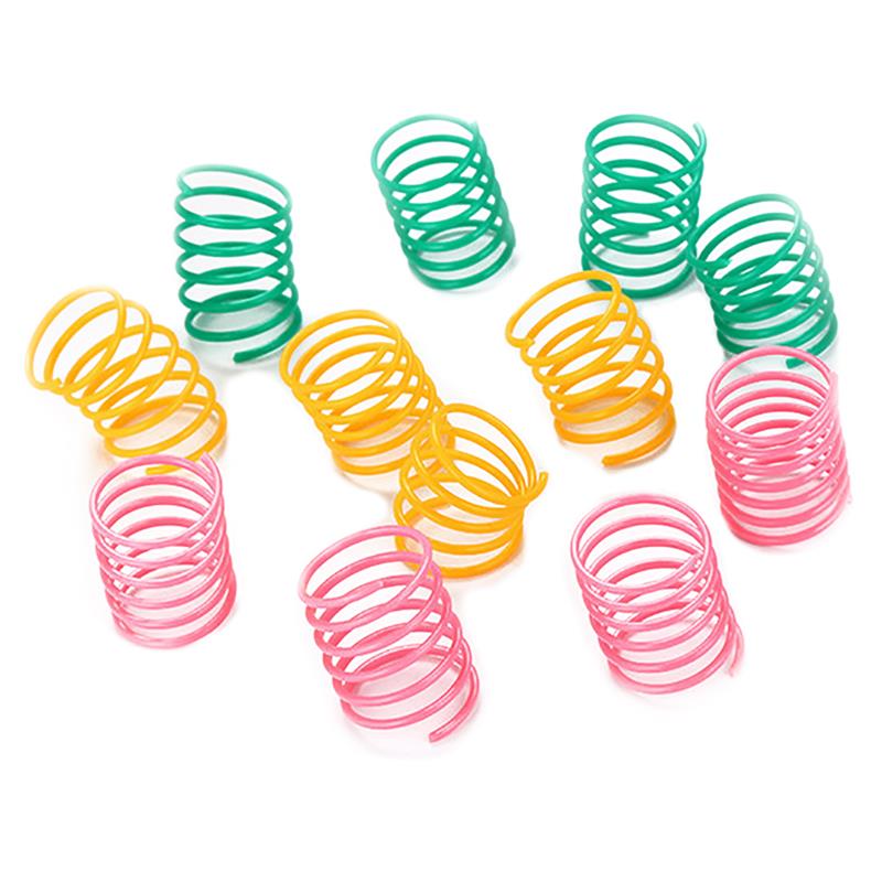 8/10pcs / Lot cat toys interactive Spring Toy Ball Wide Pet Kitten Toy Pet Products Cat Play Supplies Cats Playing Toy Pet: 10pcs  Random color