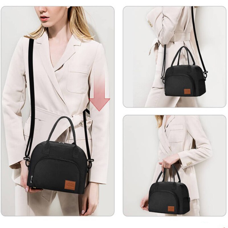 Waterproof Lunch Bag Canvas Portable Cooler Thermal Insulated Food Bags Food Picnic Lunch Box Bag for Men Women Kids