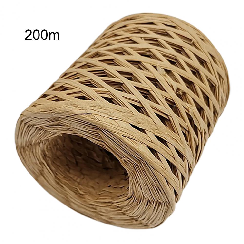 1 Roll Raffia Garen Decoratieve Wrapping Raffia Stro Verpakking Papier Garen Voor Diy Papier Garen Bakken Verpakking Riem Touw