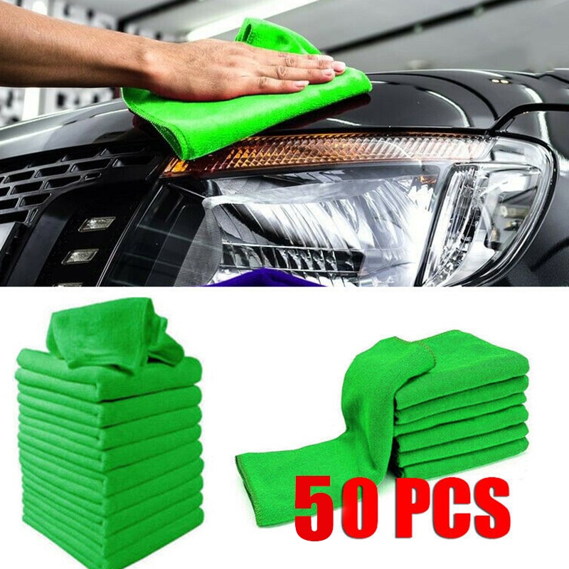 50 PCS W/good water absorption ability Towels Microfibre Cleaning Cloth Microfiber Dish Car Gym Glass 38x45CM/ 30x30CM Towel