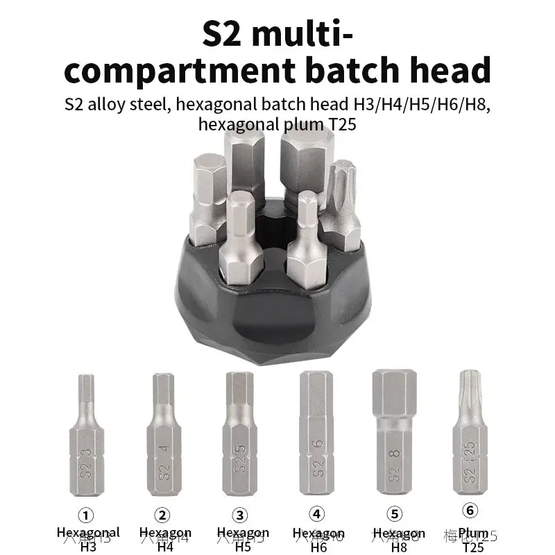 Llave dinamométrica portátil para bicicleta, juego hexagonal interno de 10-20NM, juego de herramientas de torsión de alta precisión, herramienta de reparación de bicicletas, multiherramienta