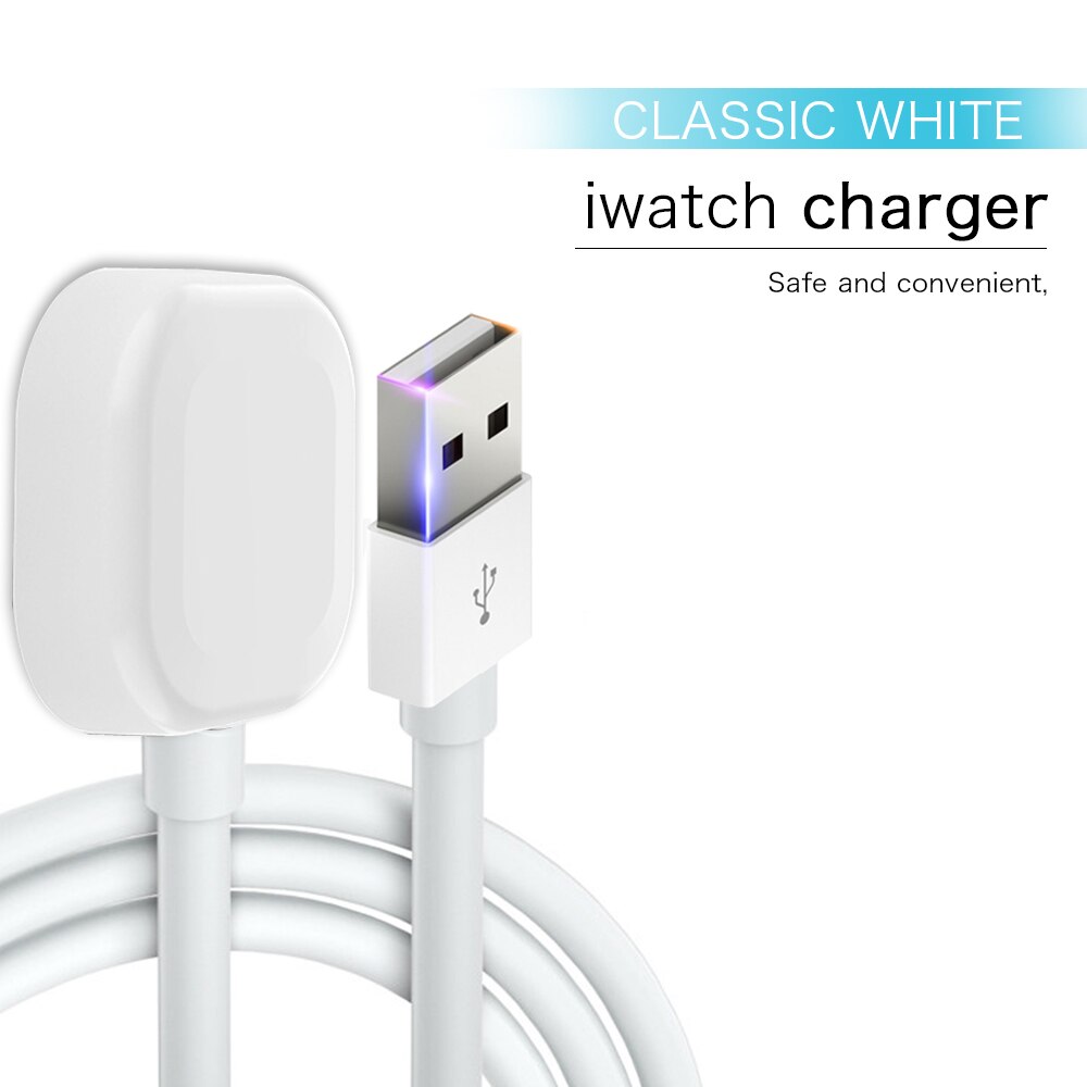 Portable Smart USB Charger Cable for iWatch 6/SE/5 Magnetic Wireless Charging Dock for Apple Watch Series 4 3 2 1 Fast Charge: Default Title