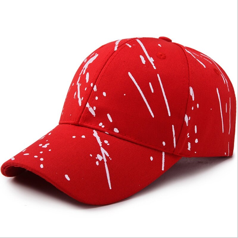 Stribe prik graffiti justerbart tryk udendørs baseball kasket forår efterår unisex nuance personlighed far hat top cap