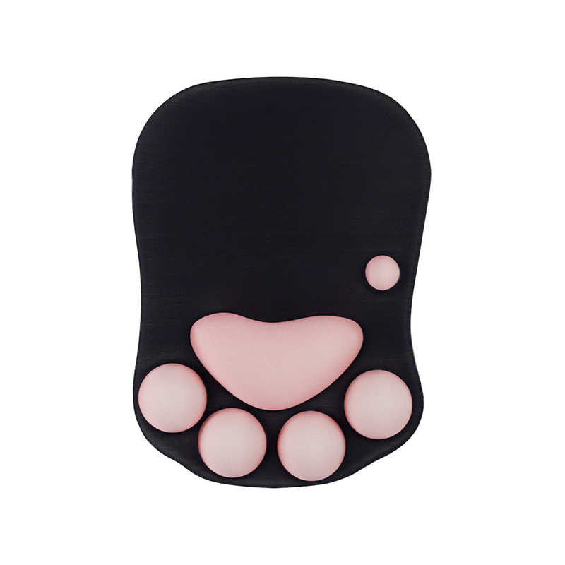 Cute 3D Cat Paw Mouse Pad Soft Silicone Nonslip Mouse Mat For Office & Home Computer & Mac Laptop Gaming Desk Decor Mousepad: Dark Brown