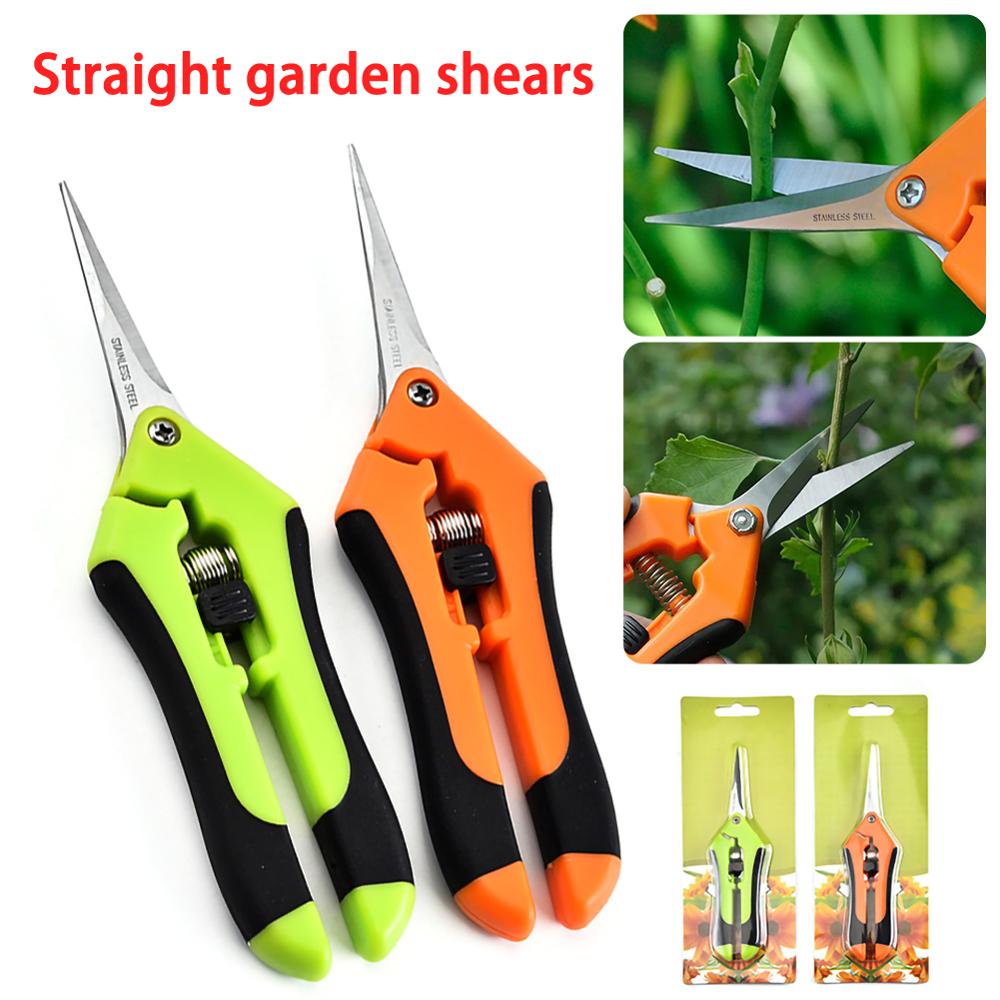 1 pcs Gardening Shearing Pruning Hand Pruner Functional Cutter with Straight Stainless Steel Grape Fruit Pruner Garden Tools 40P