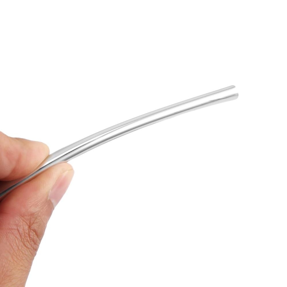 4 M X 8 Mm U Vorm Diy Auto Interieur Ventilatierooster Switch Rim Trim Outlet Decoratie strip Moulding Chroom Zilver