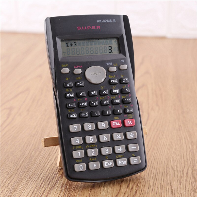 Function Calculator 82MS Handheld Multi-function 2-Line Display Digital LCD Scientific Calculator