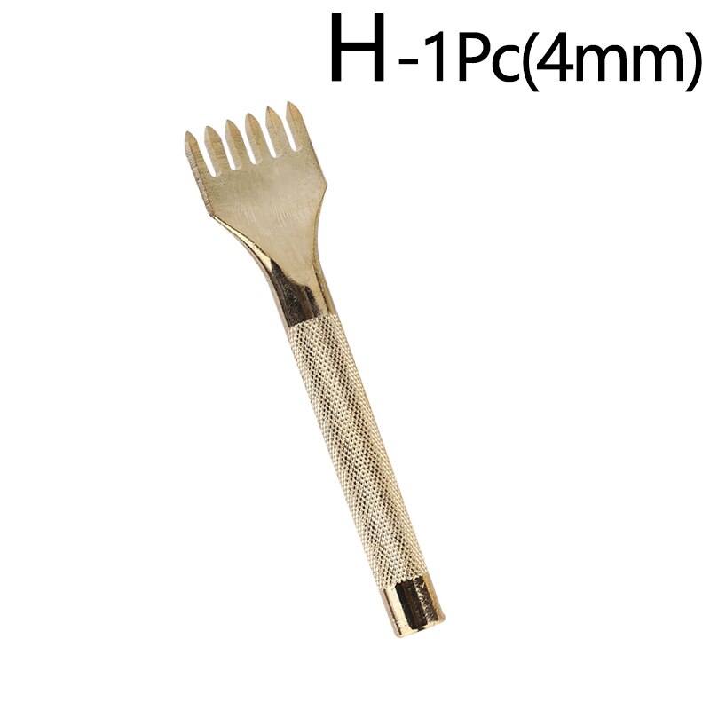 Metal Diamond Lacing Stitching Chisel DIY Leather Hole Punch Leather Craft Tool Kits Hand Working Tools Hole Punch 1/2/4/6 Prong: H