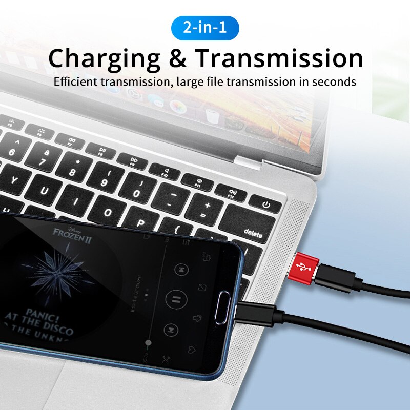 FONKEN USB A TO Type C Adapter Notebook Charger USB Male TO USB C Femal Phone Charging Converter Earphone USB Cable Connector