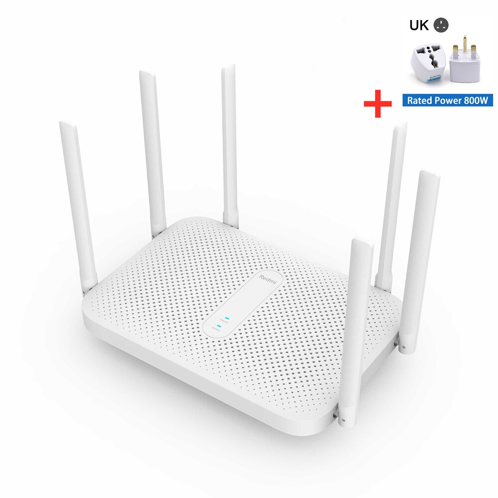 Original Xiaomi Redmi AC2100 Router Gigabit 2,4G 5,0 GHz Dual-Band 2033Mbps kabellos Router Wifi Verstärker 6 hoch gewinnen Antennen: hinzufügen UK Adapter