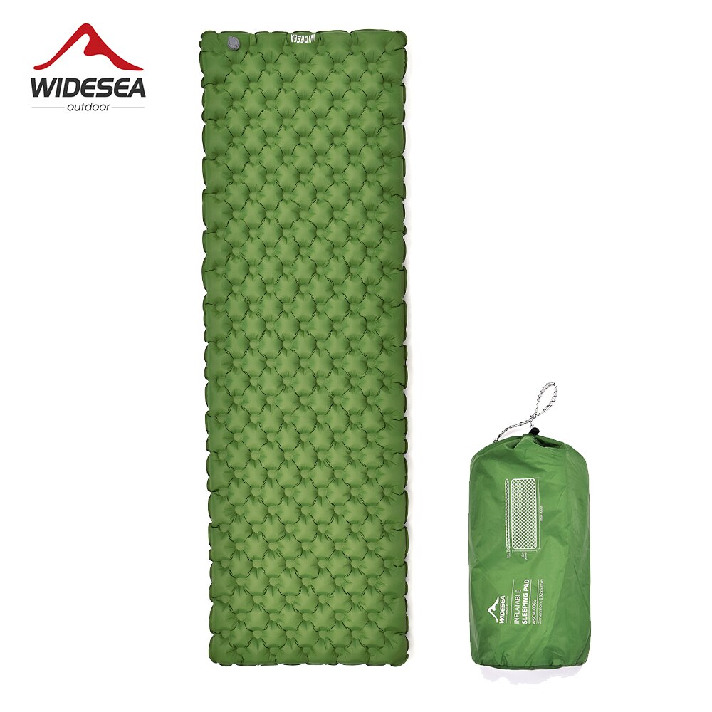 Widesea Camping Enkele Opblaasbare Matras Outdoor Slaapmatje Bed Ultralight Beach Air Mat Vouwen Tent Reizen Kussen